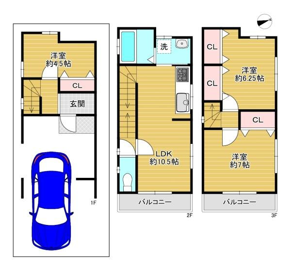【間取り】 | 門真市江端町　中古戸建