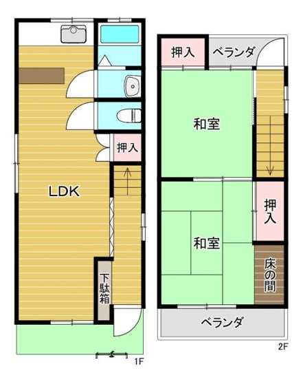 【間取り】 | 大阪市旭区森小路2丁目　中古戸建
