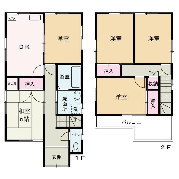 岩出市山　中古戸建の間取り
