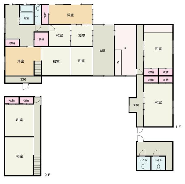 海南市多田　中古戸建の間取り