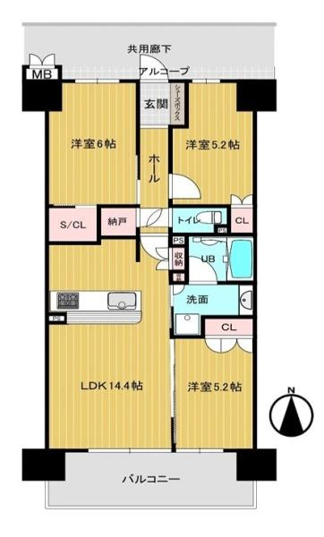 ローレルスクエア柏原の間取り