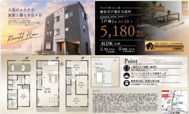 ★仲介手数料無料★横浜市戸塚区矢部町|仲介手数料無料！お問合せ下さい/080-7058-7312 