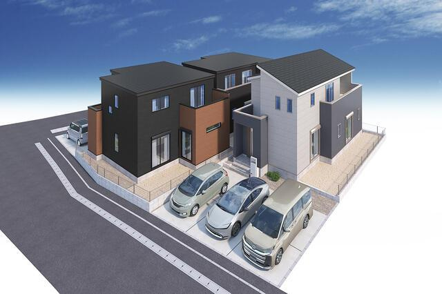 新築戸建て・仲介手数料無料）津島市神尾町０２期・1号棟の外観|完成予想図