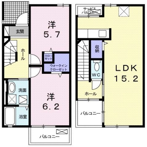 【間取り】 | クレア今宿Ａ