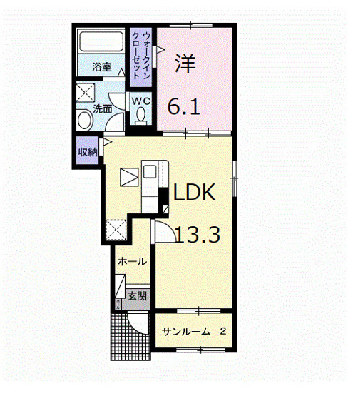 【間取り】 | パレス　ハンド　Ⅰ