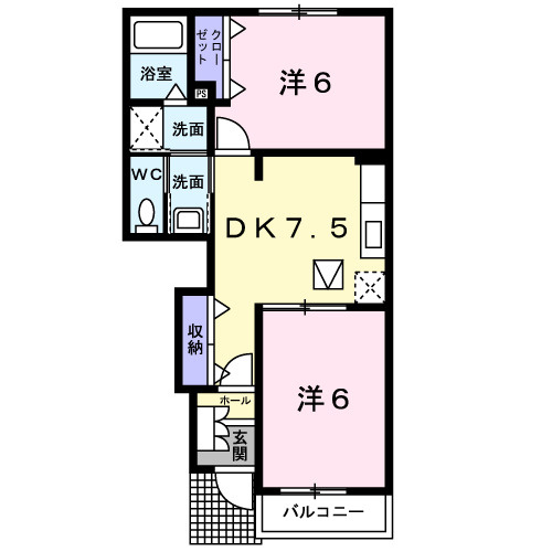 エステート・Ａ　Ⅰの間取り