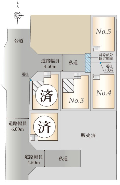 新築分譲住宅　ラグラス宮前平　4号棟の土地図