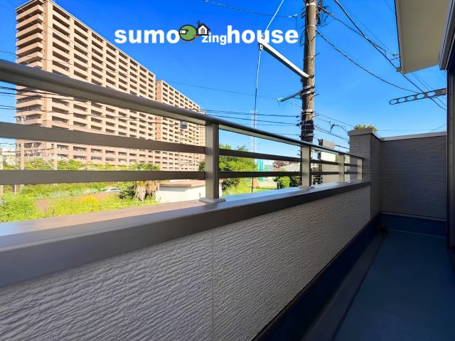 新築分譲住宅　小田のバルコニー|外からの目が気にならないバルコニーで洗濯物が干せます