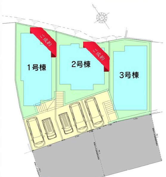 横浜市緑区東本郷　3号棟の区画図