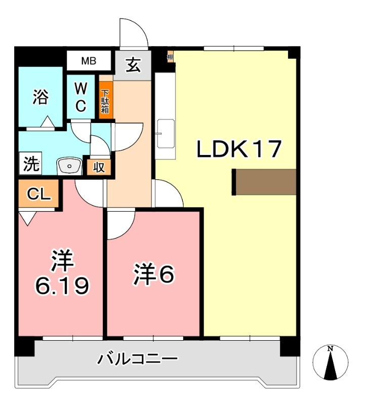 清幸マンション野田の間取り