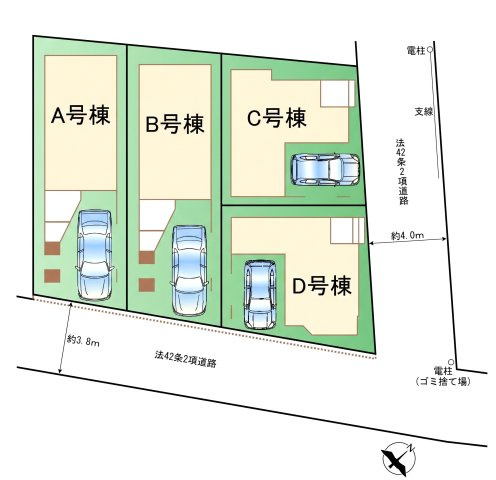 横浜市神奈川区羽沢南1丁目239番　C号棟の区画図