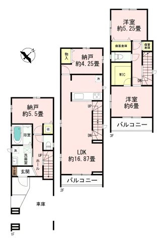 横浜市神奈川区羽沢南1丁目239番　A号棟の間取り