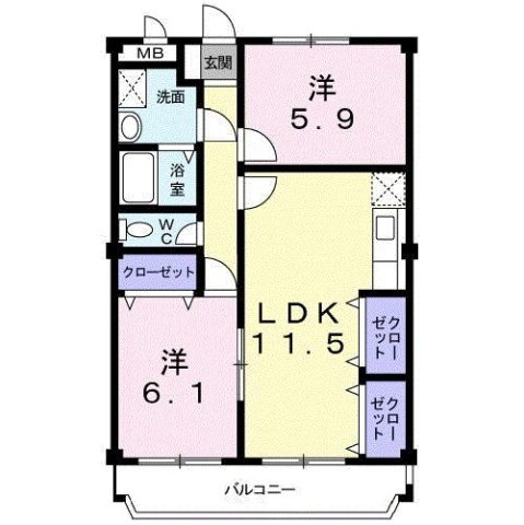 ロイヤルパレス桜井の間取り