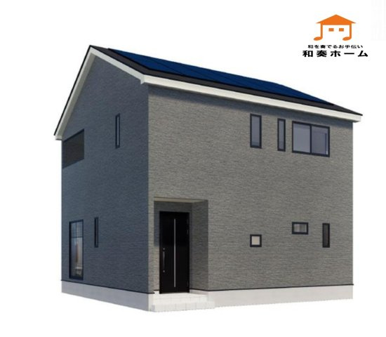 クレイドルガーデン高松市屋島東町第１◇光熱費の負担の軽減が可能なオール電化住宅ですの外観パース|ダークグレーの外壁は、落ち着きと高級感を出しつつ汚れが目立ちにくいです！砂ぼこりや泥、排気ガスなどの汚れが目立ちにくく、きれいな印象を保ちやすいメリットがあります。