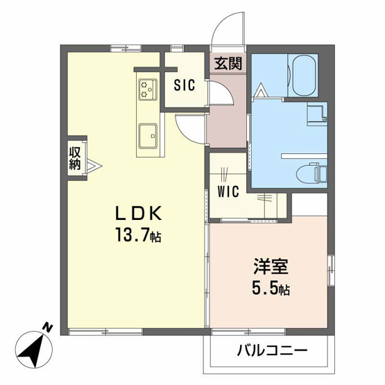 【間取り】 | グリーンハウス山本Ｂ