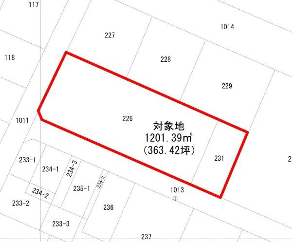 王ノ瀬1丁目　土地の土地図|※図面と現況が異なる場合は現況を優先させていただきます。