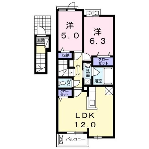 【間取り】 | グレイス牛川