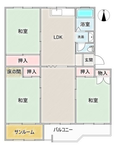 嫁ヶ茶屋住宅の間取り