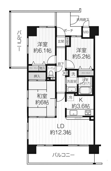 【間取り】 | ジオ四条桂川ブライトコア