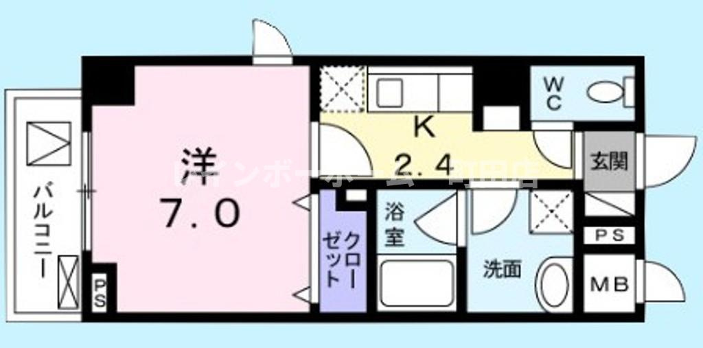 ＮＡＫＡＭＵＲＡ　ＢＬＤ．※初期費用分割あと払いサービス利用可能物件の間取り
