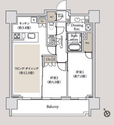 【間取り】 | シティーハウス恵比寿伊達坂
