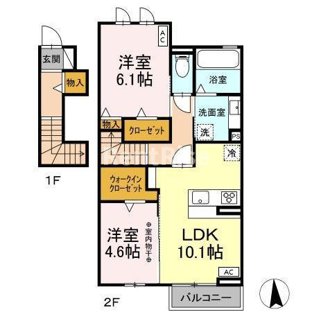 リベルテ下津の間取り