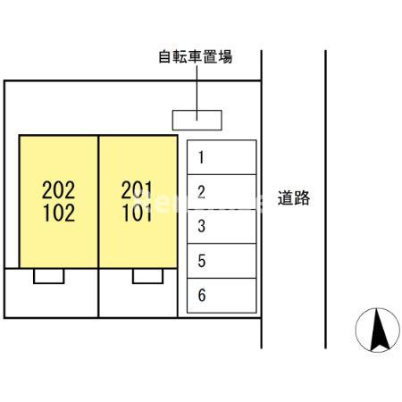リベルテ下津の区画図