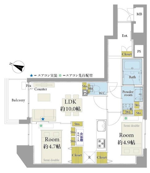 【間取り】 | ルックハイツ北新宿壱番館