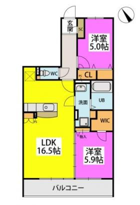 アルテハイム宮ノ陣Ⅱの間取り