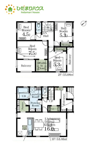 北本市中丸　新築戸建　リーブル01の間取り
