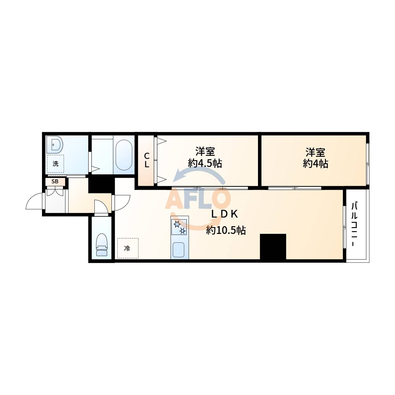 インペリアルスイート南堀江　日吉小学校の間取り|Imperial Suite 南堀江　間取り
