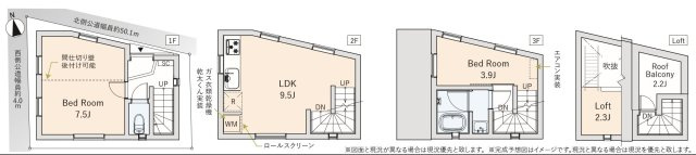杉並区上高井戸2丁目 井の頭線 高井戸駅 新築戸建の間取り