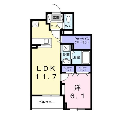 クレシエンテ　ひばりの間取り