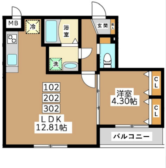 ミリアビタ長洲の間取り