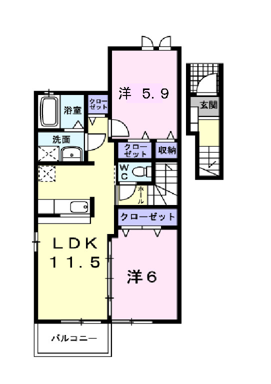 クレセール・Ｓ　Ⅰの間取り