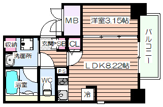 【間取り】 | シーズンフラッツ靱本町