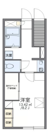 レオパレスシャルマン浅野Ⅱの間取り