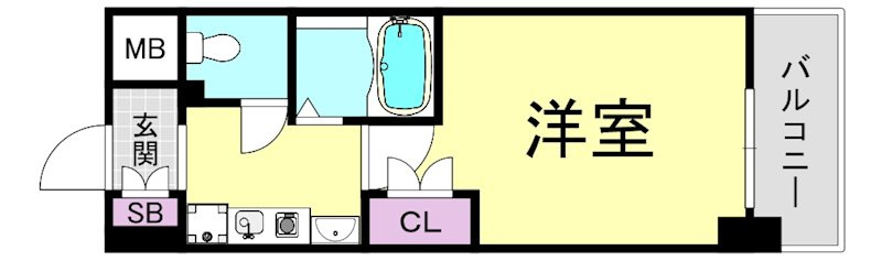 エスリード難波駅前の間取り