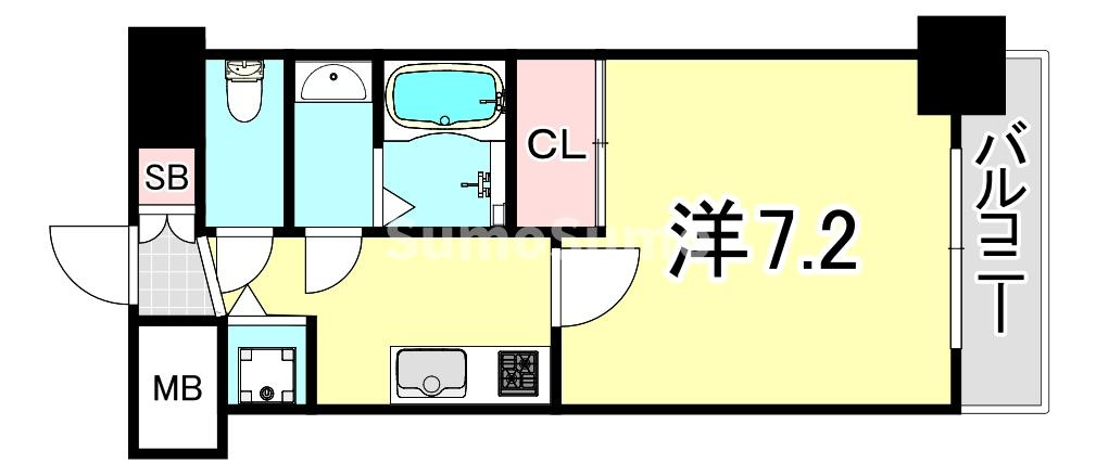 アドバンス大阪城べレッツァの間取り