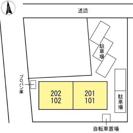 セジュール桜ヶ丘の区画図