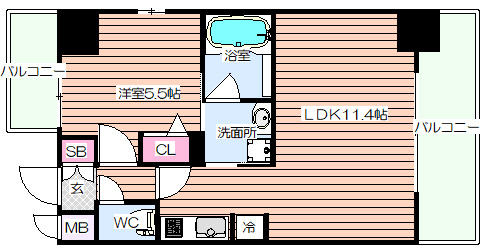 【間取り】 | S-RESIDENCE江坂Eminence