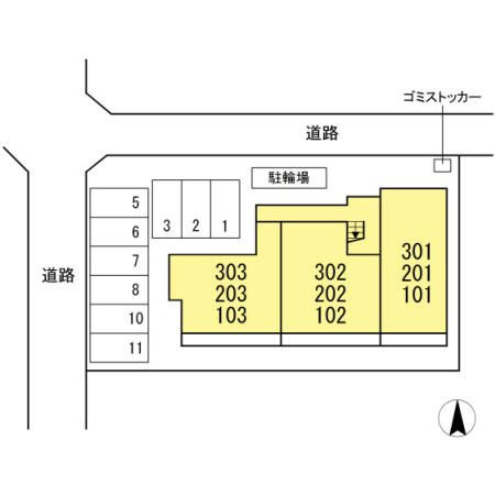 アーリントンハイツＶの区画図