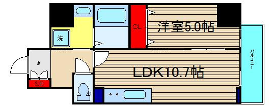 アルデールトモ北堀江の間取り