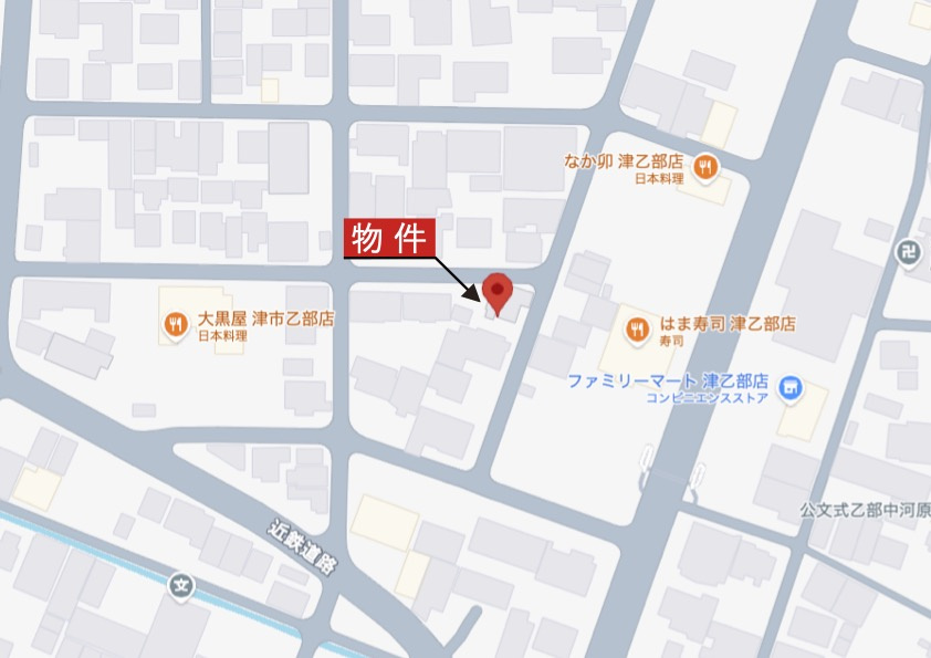 津市乙部《1号棟》の地図|詳細Map