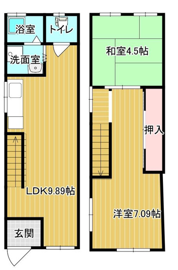 【間取り】 | 高殿６丁目貸家