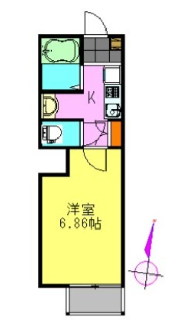 仮）道野辺共同住宅仲介手数料（賃料の1.10ヵ月）の50％OFF対象物件！の間取り