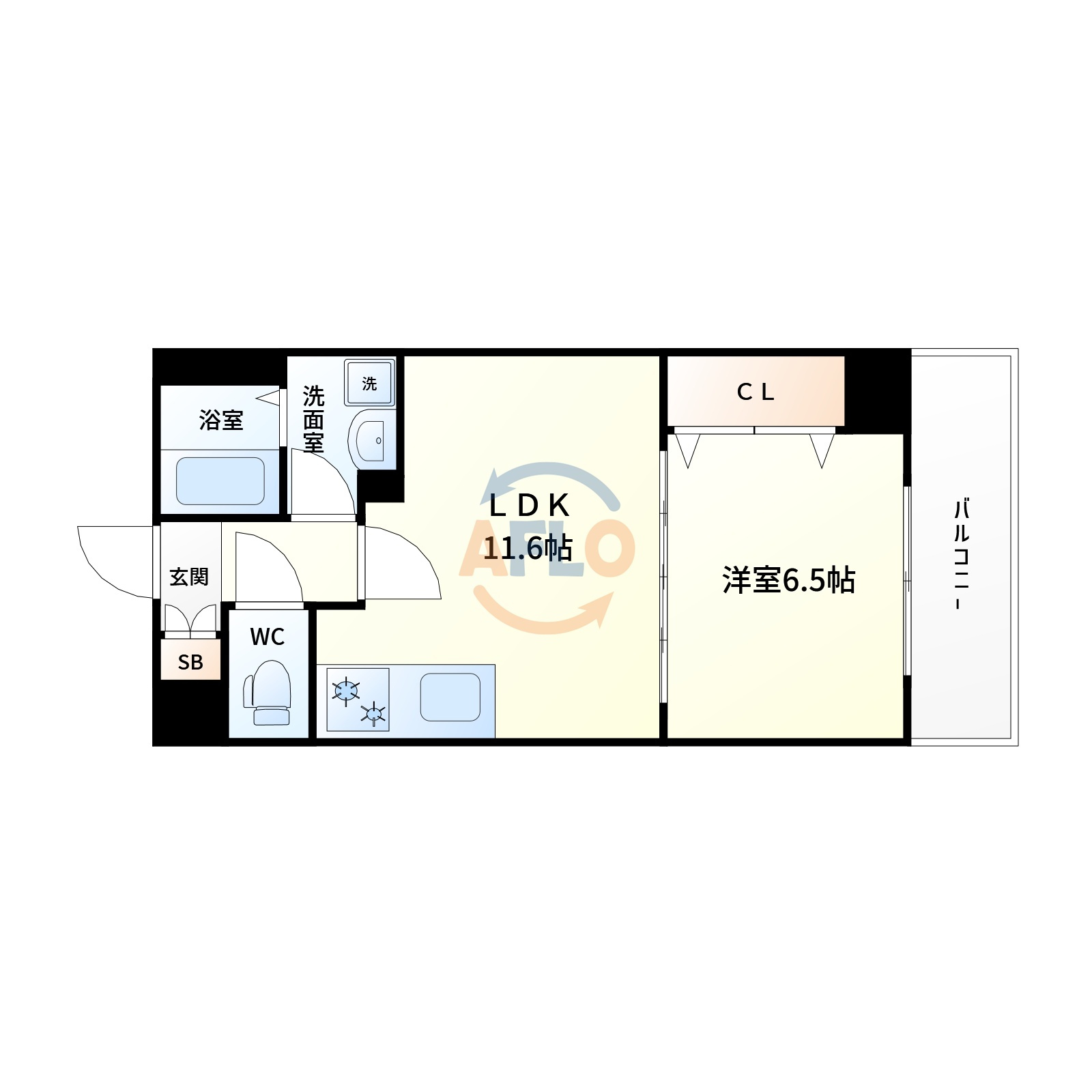 リバレイン江坂の間取り|間取り