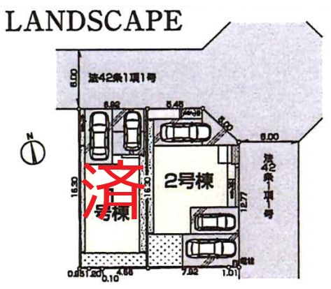 あきる野原小宮第2期　全2棟　2号棟の区画図