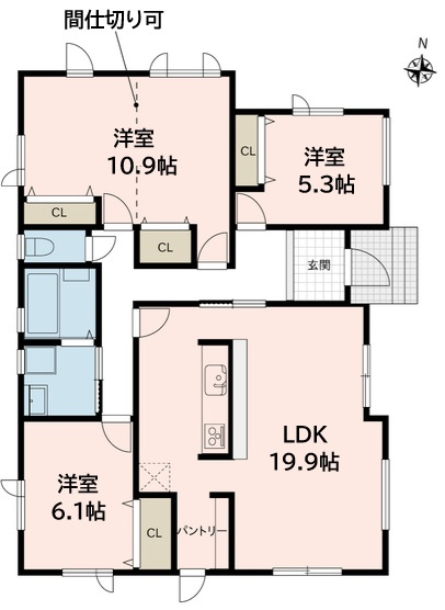 豊科高家　建売住宅の間取り