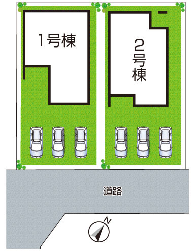 即日案内可能■東近江市沖野　第4期　新築一戸建ての区画図|全2区画